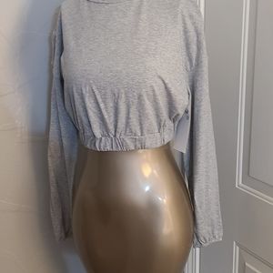 Long  sleeve cotton croptop